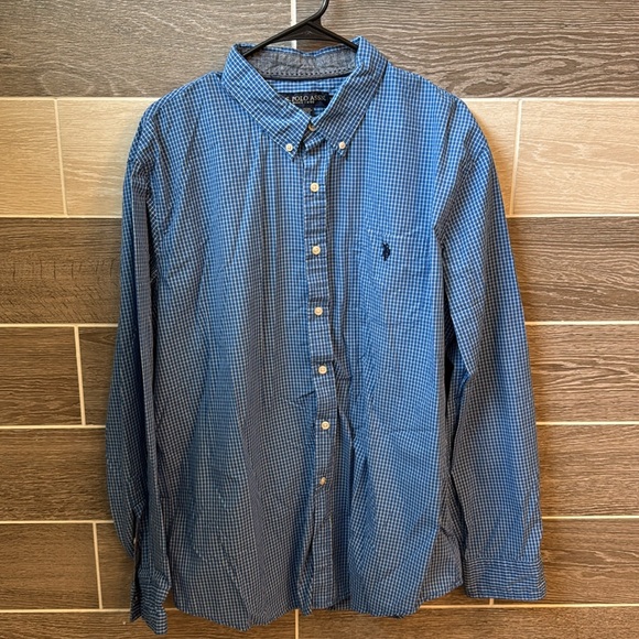 Men’s US Polo Association Blue Button Down Shirt XL - Picture 3 of 5
